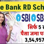 State Bank RD Scheme: सिर्फ 5 साल पैसा जमा पर मिलेंगे ₹3,54,957 रूपए